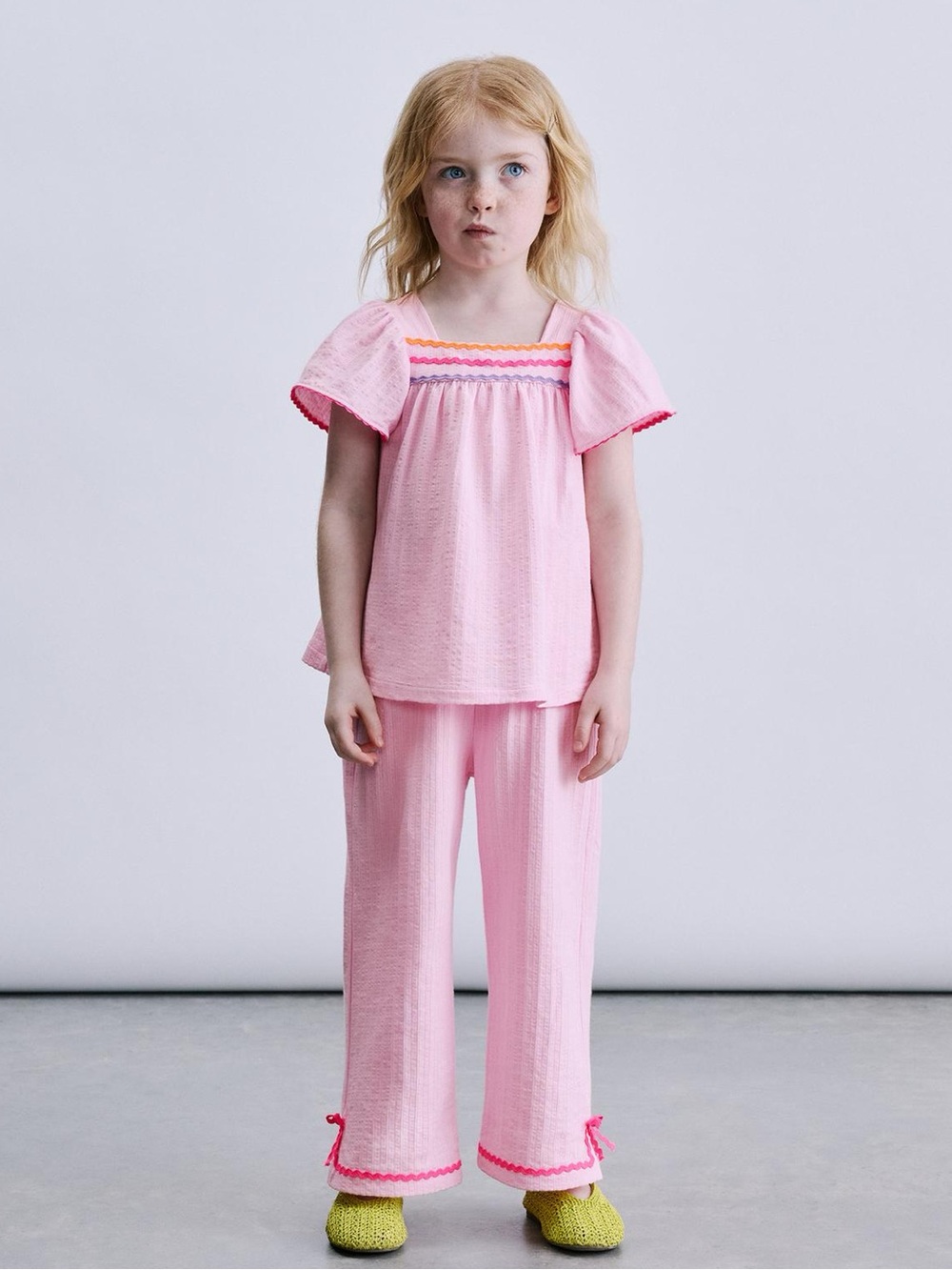 ZARA CONTRAST WAVY TEXTURED SET